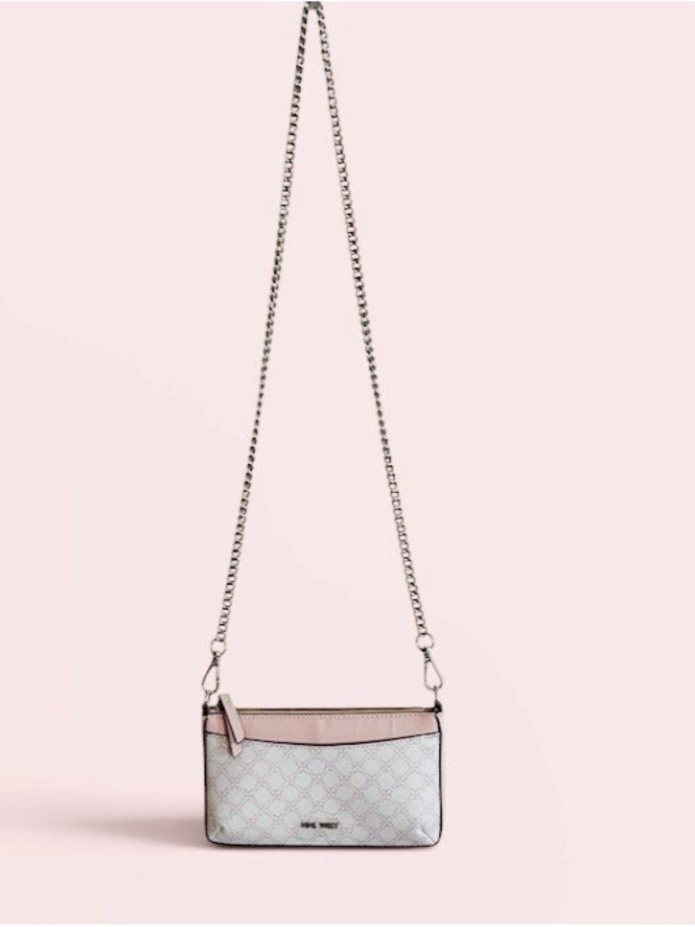 Nine West Crossbody Bag with Pink and Beige Logo Print